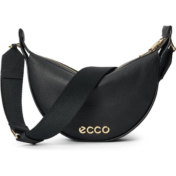 Small Leather Crossbody Bag Unlined Zipper Adjustable Strap for Daily Use